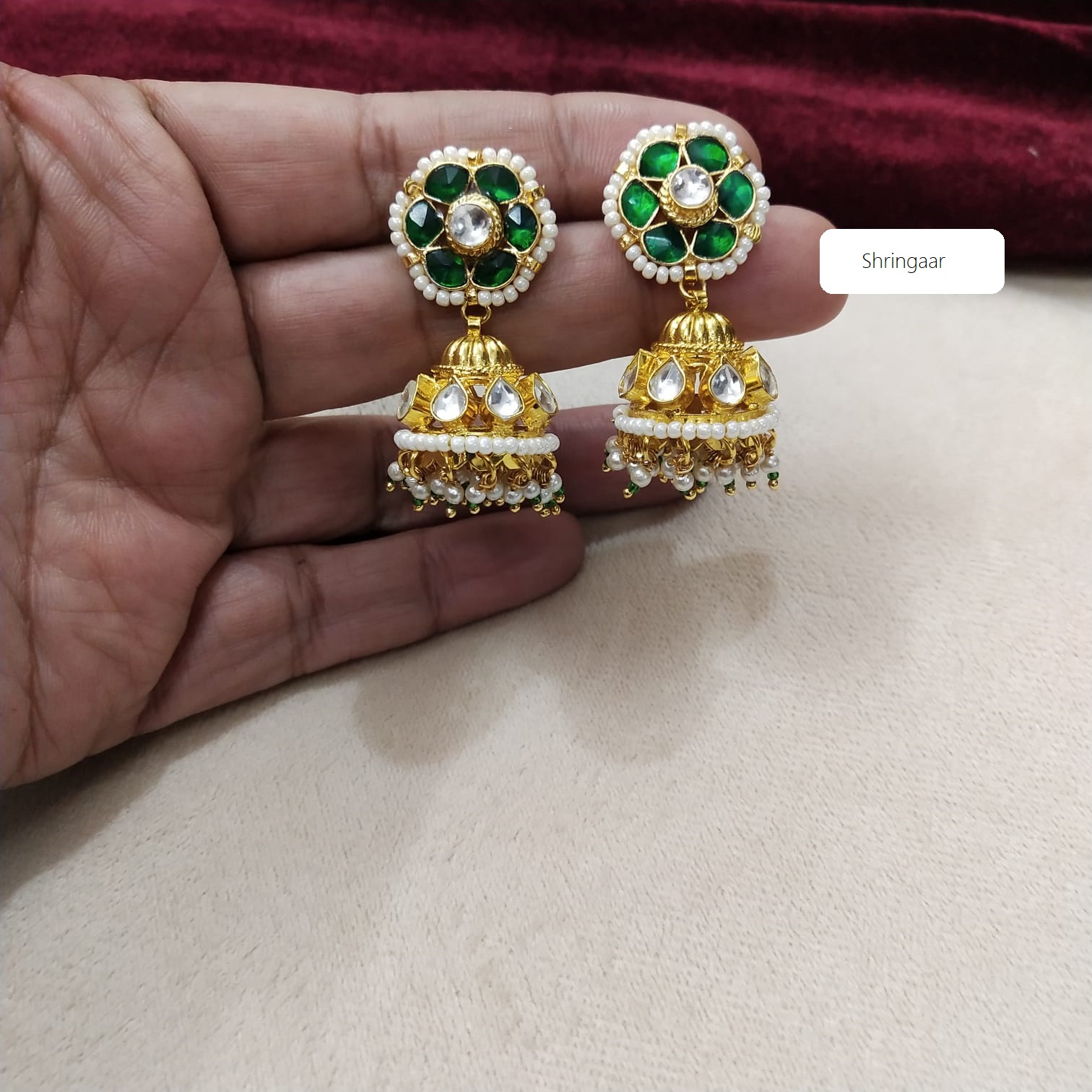 Kundan Jhumki Earrings