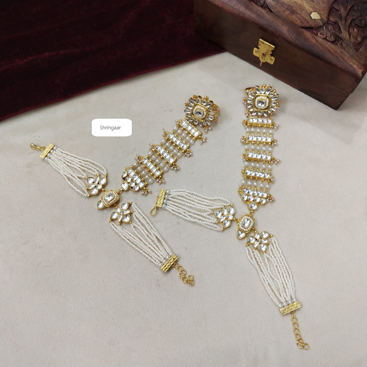 Kundan Bridal Hathphool Pair