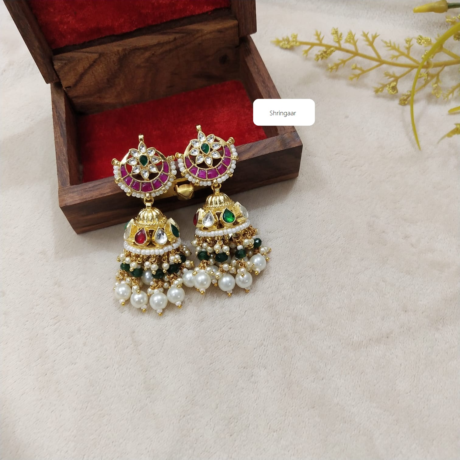 Kundan Jhumki Earrings